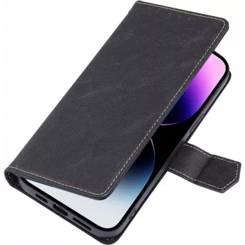 CYOO Premium BookCase maciņš ar maku iPhone 14 Pro, melns CY122793