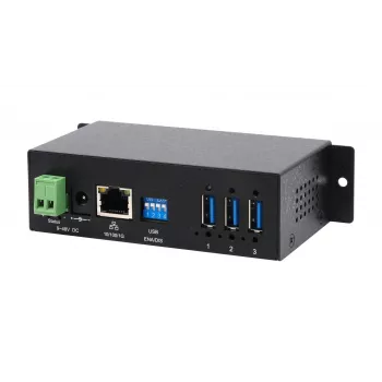 EXSYS EX-6005HMVS Gigabit USB 3.2 Gen 1 ierīču serveris, 3 portu, 15KV ESD