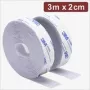 Quadrios 24CA323 pašlīmējoša āķu un cilpu stiprinājuma lente, 3 m x 20 mm, balta
