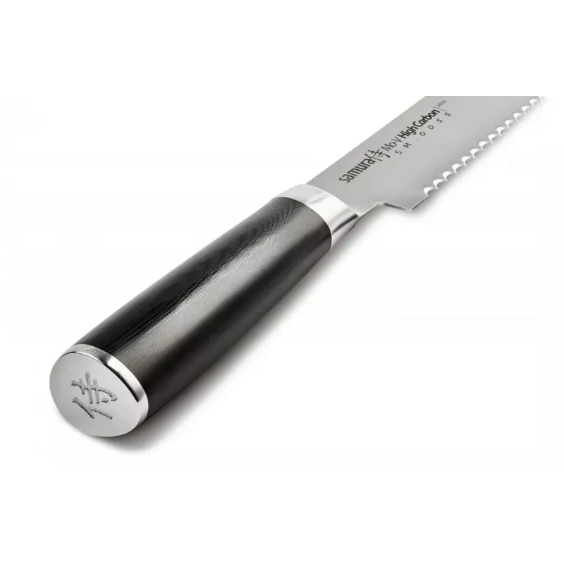 SAMURA Harakiri maizes nazis 230 mm ar zobainu asmeni, AUS-8 nerūsējošais tērauds, melns ABS rokturis