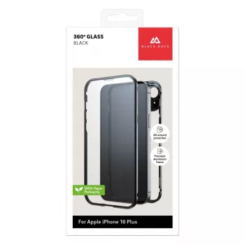 Black Rock vāciņš 360° stikls Apple iPhone 16 Plus, melns 00228104