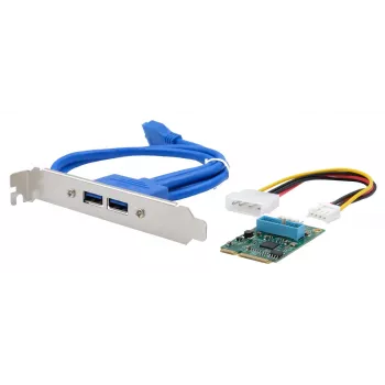 EXSYS EX-48010-3 Mini PCIe USB 3.2 Gen 1 karte ar 2 portiem (NEC)