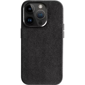 CYOO Alcantara apvalks iPhone 16 Pro - melns CY123617