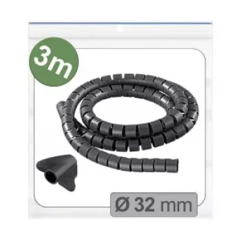 Quadrios 25CA740 pīts kabeļu apvalks, paplašināms PET, melns, 3 m, 25-32 mm kūļiem