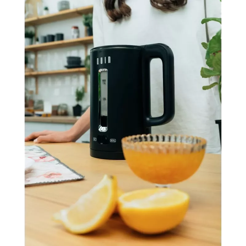 QUIN KTL-202 elektriskā tējkanna, 1,5 L, melna