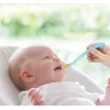 Kidsme bērnu barošanas karotītes, 2 gab., akvamarīna krāsā, pārtikas kvalitātes silikons, no 4 mēnešiem