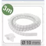 Quadrios 25CA743 Paplašināms pīts kabeļu apvalks, PET, balts, 3 m, maks. saišķis 10 mm