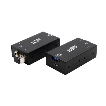 EXSYS EX-1448MM 2 portu USB 3.2 Gen1 pagarinātājs pa daudzmodu optisko šķiedru kabeli līdz 300 m