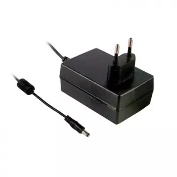 MEAN WELL GSM36E12-P1J medicīniskais barošanas adapteris, 12V DC 3A 36W, EU kontaktdakša, 2,1x5,5mm DC ligzda