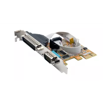EXSYS EX-44083 PCIe 2 portu RS-232 sērijas kartes, ASIX AX99100, DB9, Low Profile