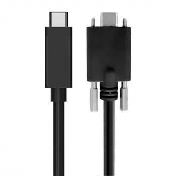 EXSYS USB-C uz USB-C 3.2 Gen 2x1 kabelis ar fiksējošām skrūvēm, 2m, melns EX-K1591V-2.0