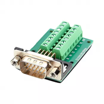 EXSYS EX-49022 VGA vīriešu uz 16 kontaktu spailu bloka sadalītāja adapteris