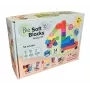 Gerardo's Toys GT3100 mīksto konstruktora klucīšu komplekts ar riteņiem, 14 gabali (10 klucīši + 4 riteņu daļas)