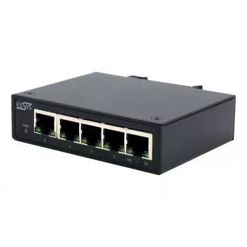 EXSYS 5 portu rūpnieciskais Ethernet komutators, 10/100 Mbps, DIN sliedes montāža, -40° līdz +75°C EX-6200-T