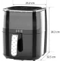 QUIN 4,5L digitālais karstā gaisa friteris, 1500W, 80-200°C, 60 min taimeris, 8 programmas, melns