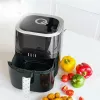 QUIN 4,5L digitālais karstā gaisa friteris, 1500W, 80-200°C, 60 min taimeris, 8 programmas, melns
