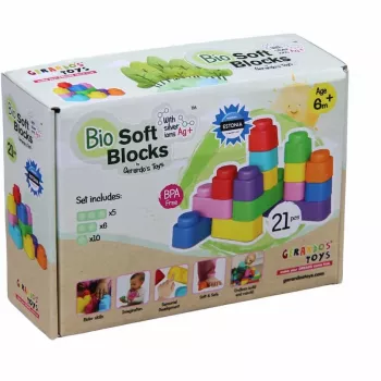 Gerardo's Toys GT3104 mīksto būvklucīšu komplekts, 21 gabals, EVA putas, daudzkrāsains, no 6 mēnešiem
