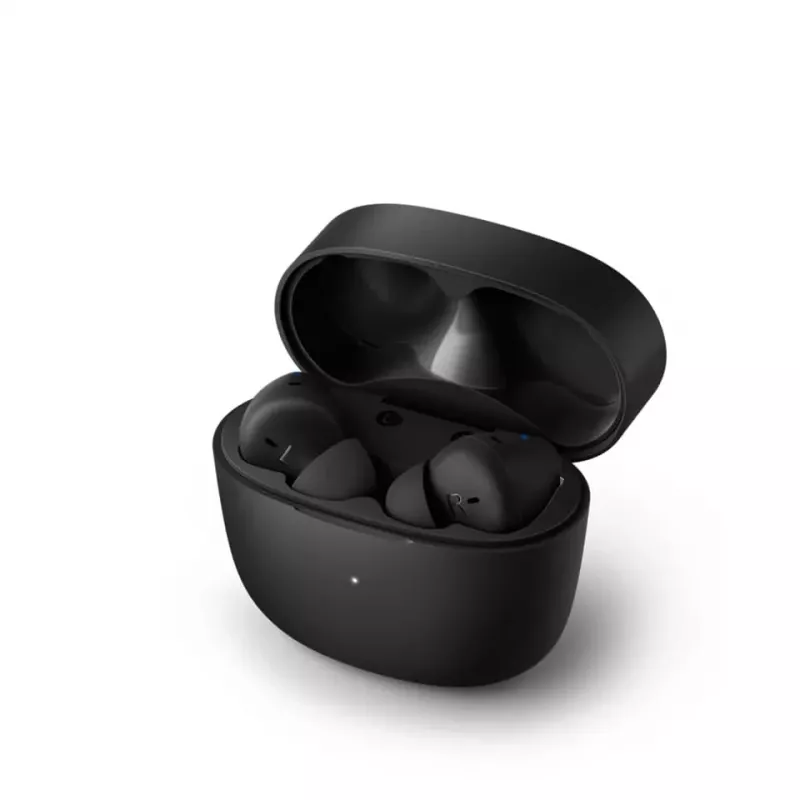 PHILIPS TAT2206BK/00 patiesi bezvadu austiņas ar uzlādes futrāli, melnas