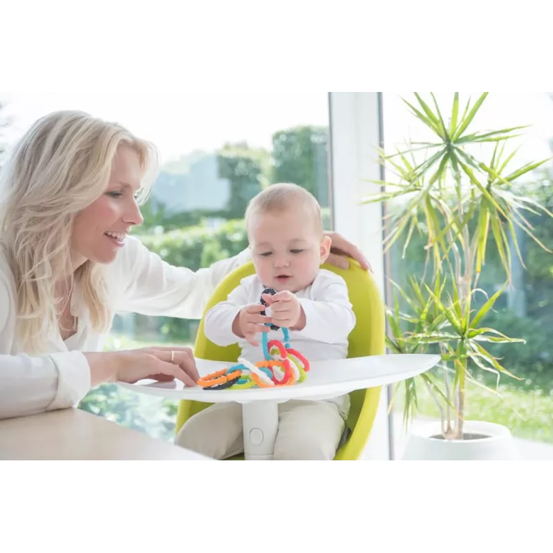 Kidsme Stage Teether Chain, 3M+, pārtikas kvalitātes silikons, bez BPA, 3 posmu komplekts, dažādās krāsās
