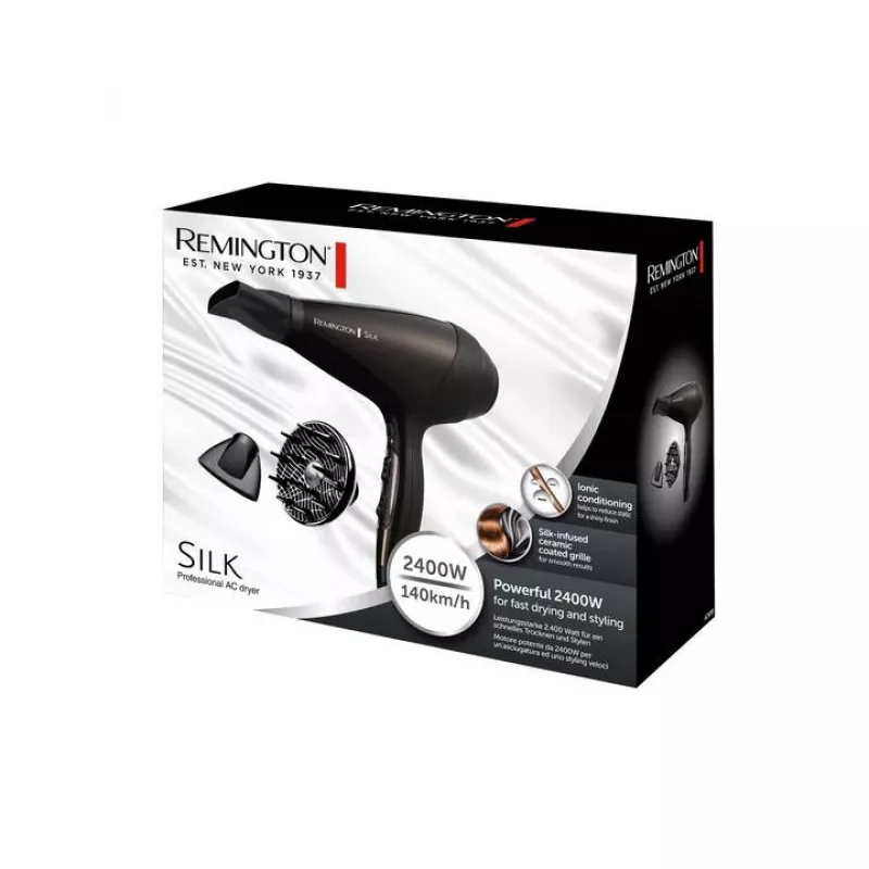Remington Silk AC matu fēns, 2400W, melns