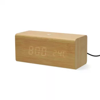 Nedis digitālais modinātājradio ar koka dizainu