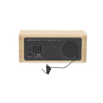 Nedis digitālais modinātājradio ar koka dizainu