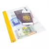 Rapesco Zippi Bags A5+ rāvējslēdzēja maciņi, 250 x 195 mm, caurspīdīgi ar zilu, oranžu, zaļu, sarkanu, dzeltenu apdari, 5 gab. iepakojumā 1502