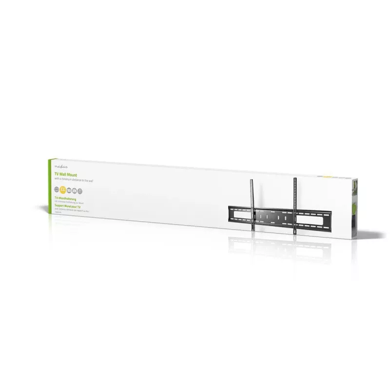 Nedis fiksēts TV sienas stiprinājums 60-100 collu ekrāniem, maks. 75 kg, VESA 200x200 līdz 800x400, melns