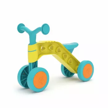 Chillafish Itsibitsi 4 riteņu līdzsvara velosipēds maziem bērniem, dzeltens/gaiši zils, 1-3 gadi