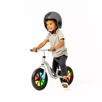 Chillafish Charlie 10 līdzsvara velosipēds, bēšā krāsā, ar gaismiņām, 1,5-4 gadi