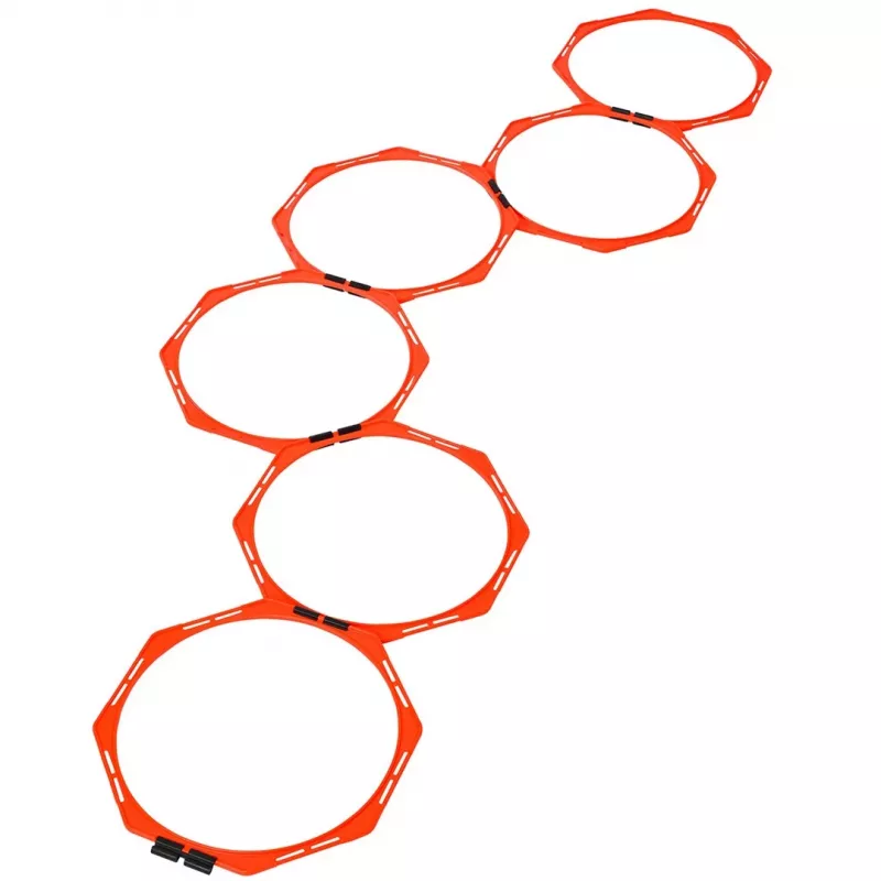 Select koordinācijas riņķu komplekts, 6 gab., ar pārnēsāšanas somu, 40 cm diametrs, dzeltens