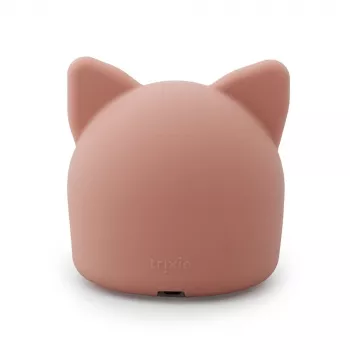 Trixie Baby naktslampa Kaķis - uzlādējama LED silikona lampa ar pieskāriena sensoru, silti balta un 7 krāsu mainīga