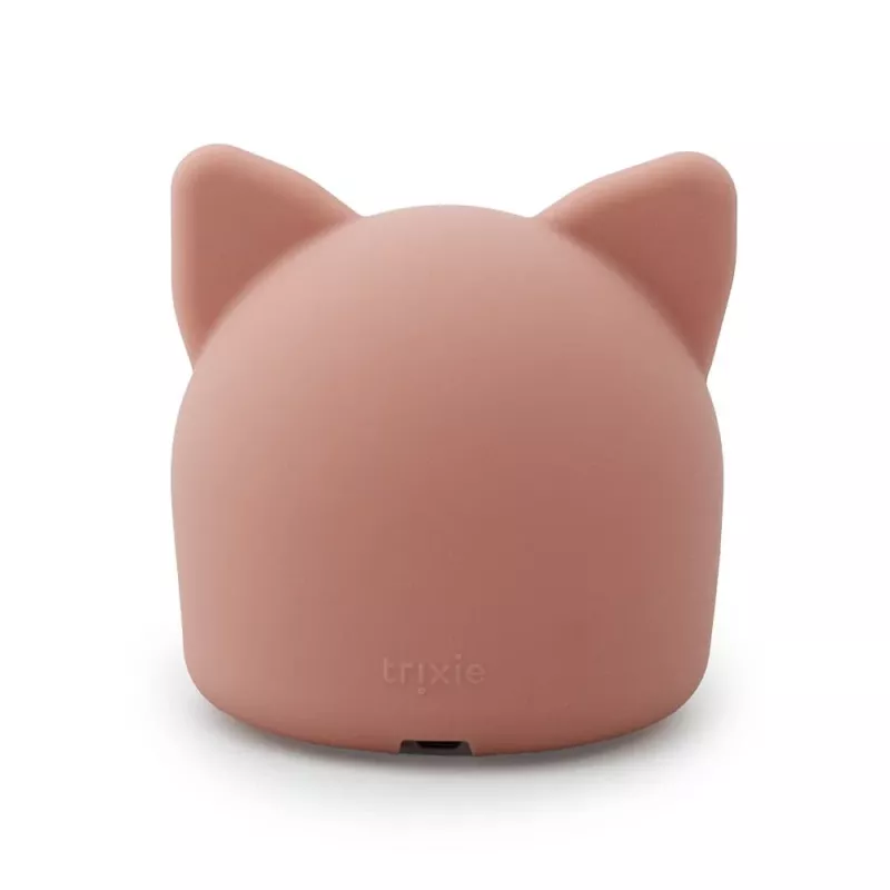 Trixie Baby naktslampa Kaķis - uzlādējama LED silikona lampa ar pieskāriena sensoru, silti balta un 7 krāsu mainīga