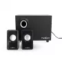 Nedis CSPR10021BK 2.0 Stereo USB barotie datora skaļruņi, 6W RMS, melni