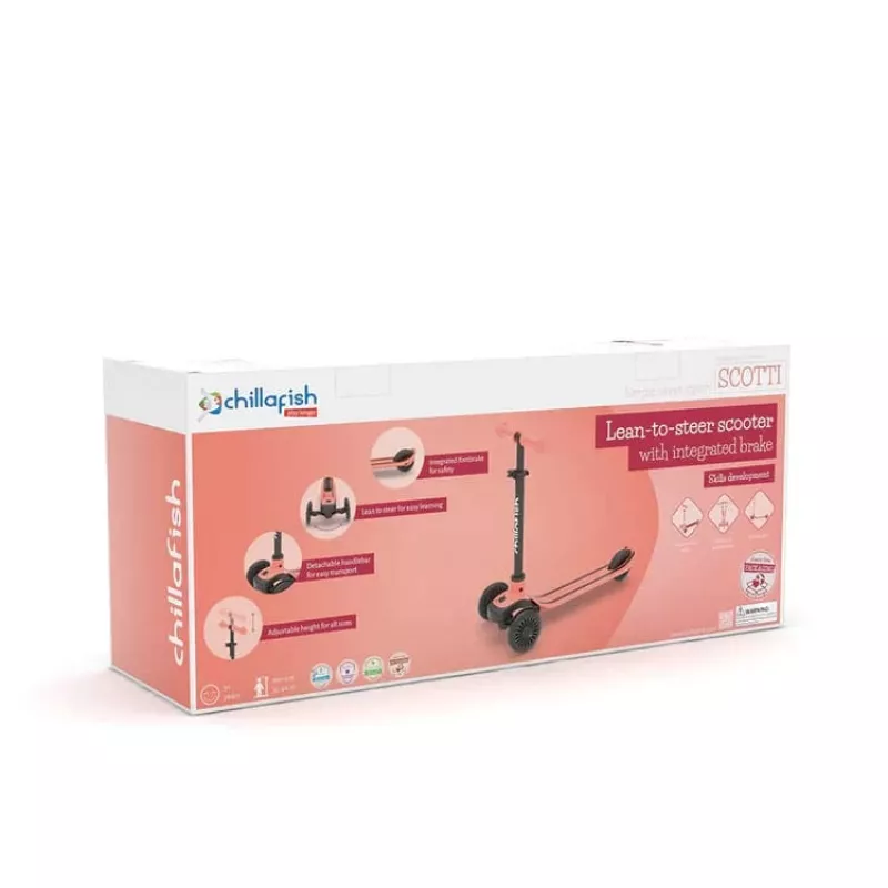 Chillafish Scotti 2-in-1 skrejritenis un braucamais, Flamingo rozā, 1-5 gadi