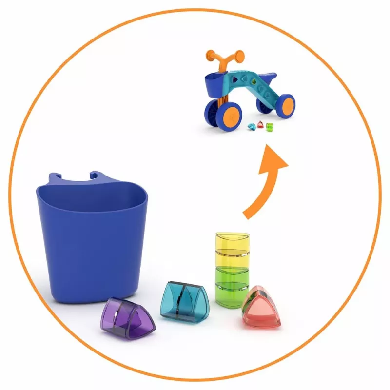 Chillafish Itsibitsi 4 riteņu braucamais ar grozu, zils/oranžs, 1-3 gadi