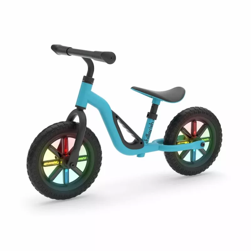 Chillafish Charlie 10 līdzsvara velosipēds, zils, ar LED apgaismotiem riteņiem, vecumam no 18 mēnešiem līdz 4 gadiem