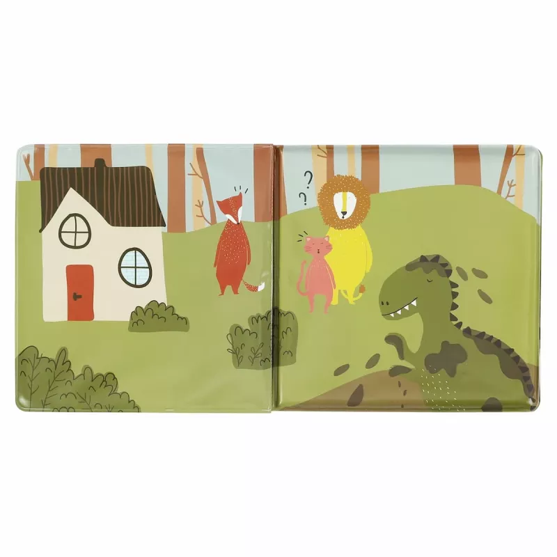 Trixie Dinozauru Vannas Grāmata, Ūdensizturīga, Peld, Čaukstošas Lapas, 6m+