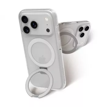 dbramante1928 Iceland Ultra D3O MagSafe maciņš ar statīvu Apple iPhone 18 Pro / 17 Pro, caurspīdīgs