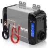 Qoltec tīrā sinusoidālā sprieguma invertors 12V uz 230V 300W/600W ar LCD, USB-A un USB-C PD, saderīgs ar LiFePO4/GEL/AGM