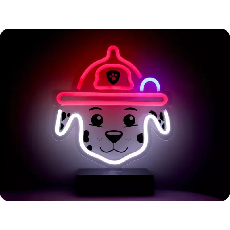 PAW Patrol LED neona lampa ar statīvu bērniem, Marshall