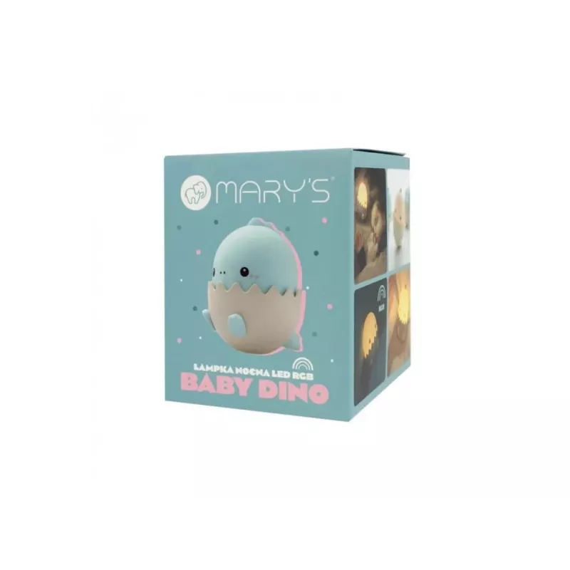 ECO LIGHT MW20794 Dinozauru nakts lampa bērniem, LED, 0,75W, USB uzlādējama, skārienjutīga, silti balta & RGB