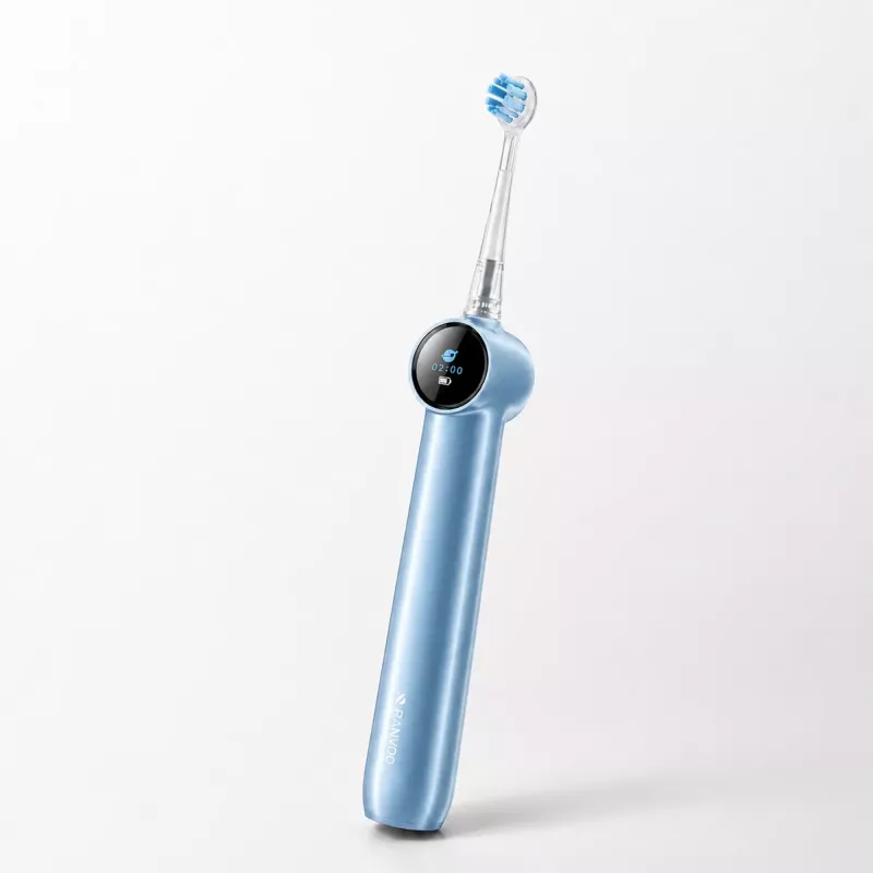 RANVOO PH5 Bubble Sonic elektriskā zobu birste, 38 000 VPM, 5 režīmi, IPX7, USB uzlāde, zila