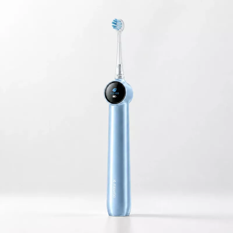 RANVOO PH5 Bubble Sonic elektriskā zobu birste, 38 000 VPM, 5 režīmi, IPX7, USB uzlāde, zila