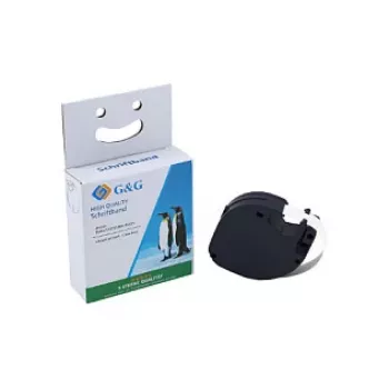 G&G BM-D-G-91221 etiķešu lentes kasetne 12mm x 4m balta/melna DYMO