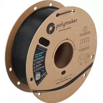 Polymaker PolyLite PLA Pro 1,75mm HS Tough Metal Black 1kg 3D filamenta spole (PA13027)