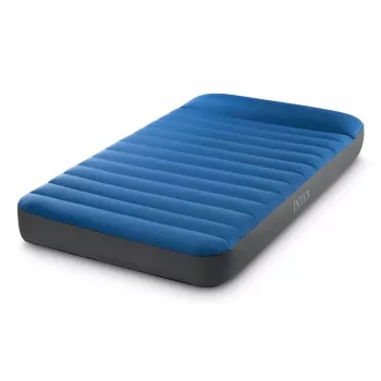 Intex TruAire Dura-Beam 64011 Twin camping matracis zils pelēks līdz 136 kg