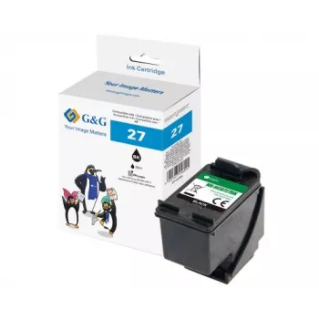 G&G saderīga melnā tintes kasetne GP-H27BK HP 27 (C8727A)