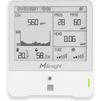 Milesight IoT AM308 LoRaWAN iekštelpu vides monitoringa sensors, E-Ink displejs, 8-in-1 IAQ (AM308-868M)