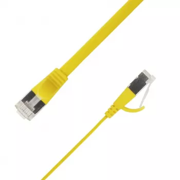 LinkIT Plakans U/FTP Cat6A dzeltens 5m (STP-FL6A-00500-GL)